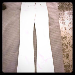 Paige boot cut white jeans
